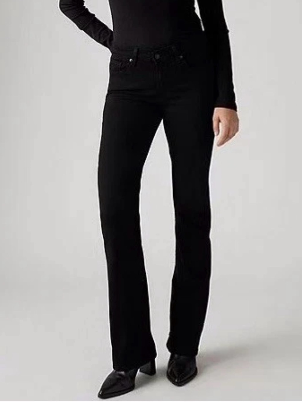 LEVI'S Women’s Classic Bootcut Black Jeans Stretch Denim Sz 10 Short (30X30) NWT